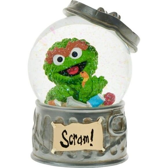 Precious Moments Other - NEW Oscar The Grouch Musical Snowglobe Sesame Street Scram Precious Moments ABC